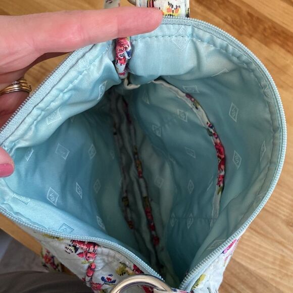Vera Bradley Blue Floral Water Bouquet Crossbody Purse - Picture 6 of 11